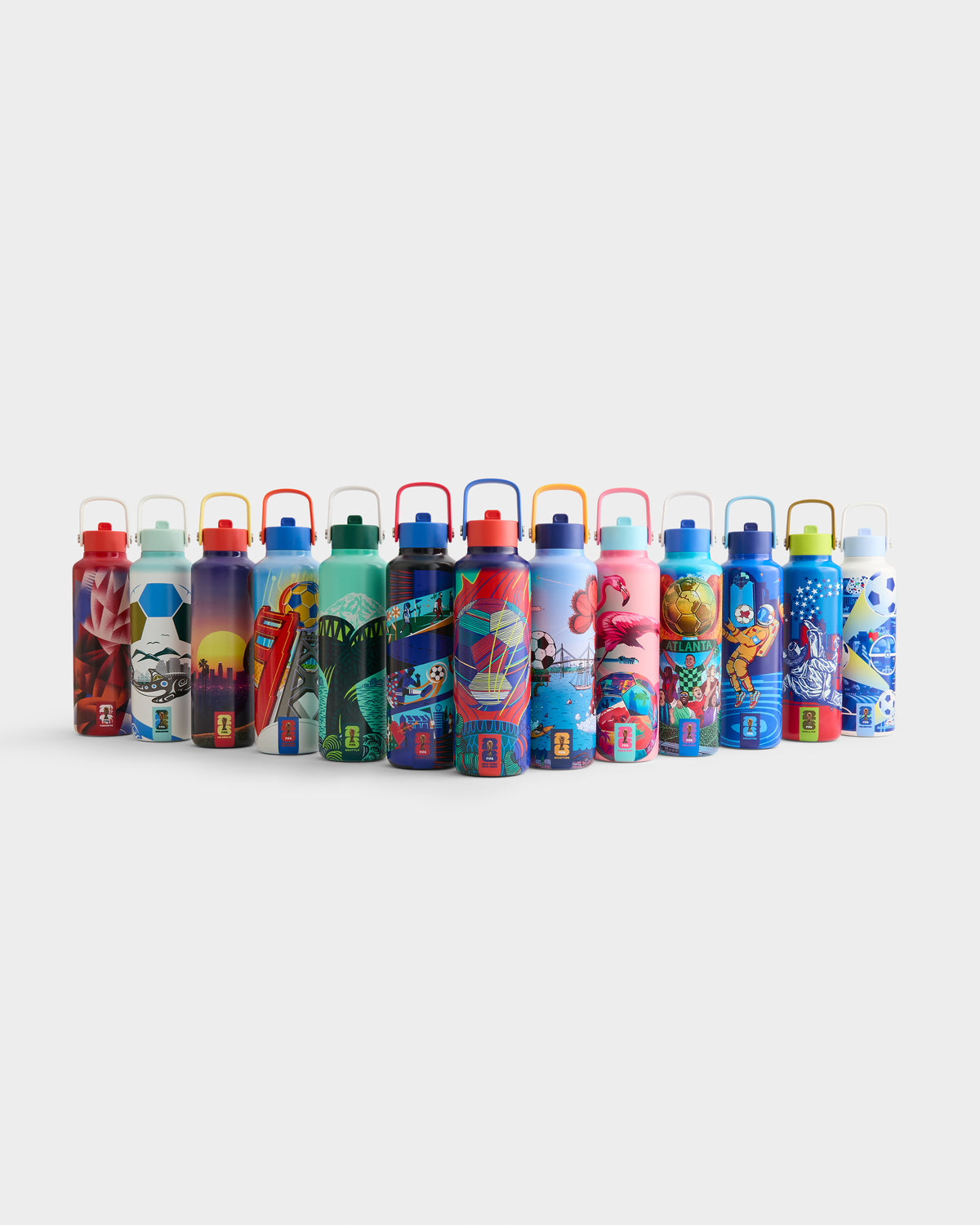 Atelier Sportif FIFA World Cup 26 bottle collection lined up